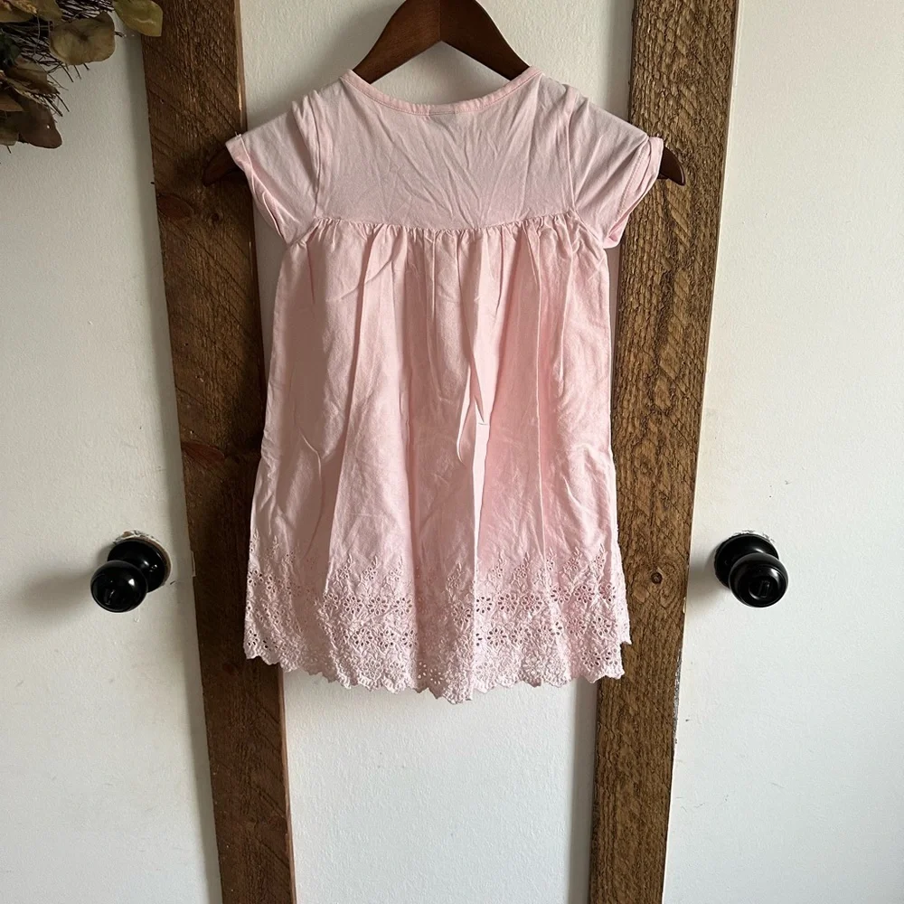 Gap 5T Toddler Girl Girl Pink Eyelet Dress EUC Bin 6kj